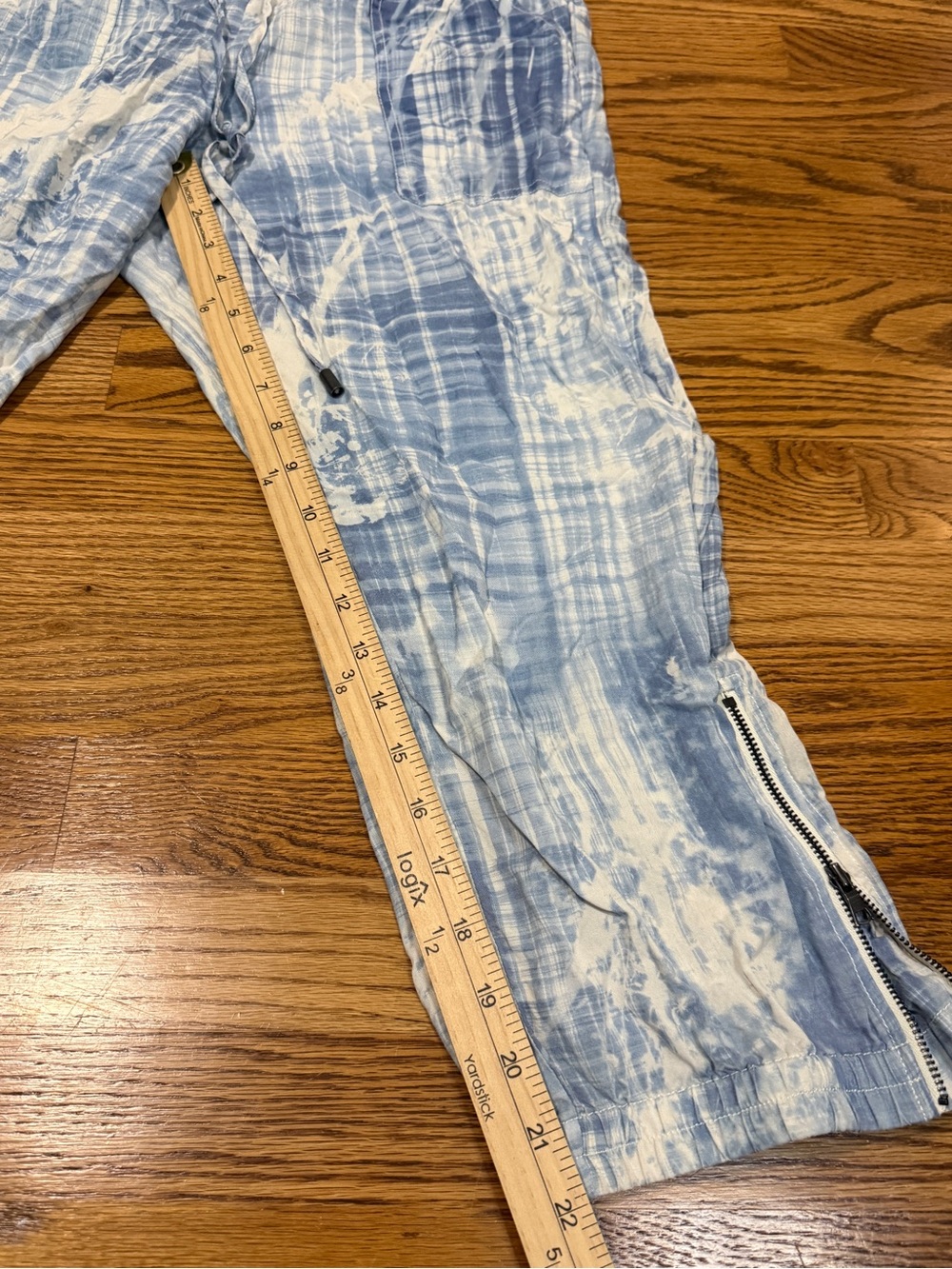 Go by GoSilk Plaid Tie Dye 100% Silk Top (L) & Jogger Pant (M) Matching Set - Picture 13 of 14